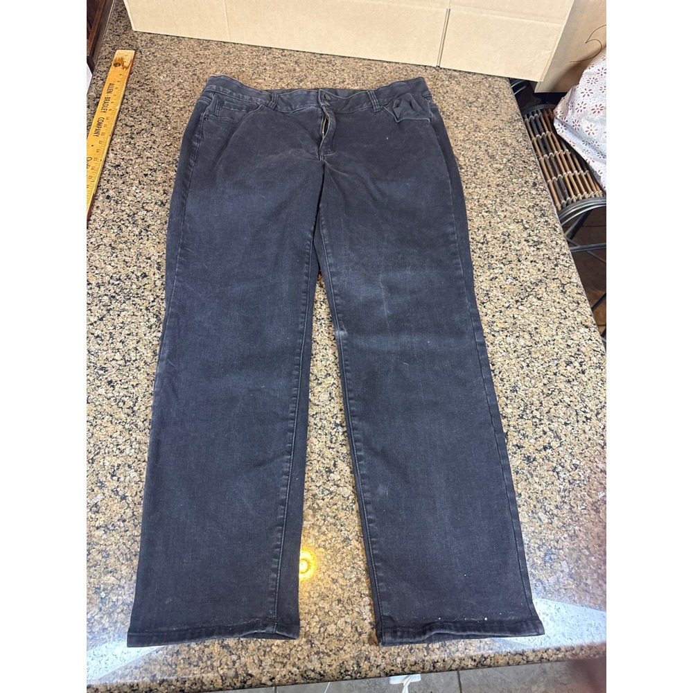 Lane Bryant Black Straight Leg Stretch Jeans Size 22R